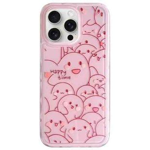 For iPhone 15 Pro Creative Edge Elves Cat Pattern TPU + PC Phone Case(Pink)