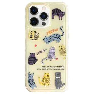 For iPhone 12 Pro Max Creative Edge Elves Cat Pattern TPU + PC Phone Case(Yellow)