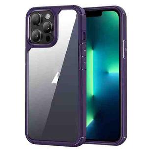 For iPhone 13 Pro Max Acrylic+TPU Transparent Shockproof Phone Case(Purple)