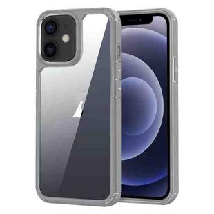 For iPhone 12 Acrylic+TPU Transparent Shockproof Phone Case(Grey)