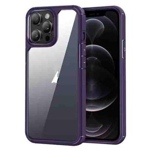 For iPhone 12 Pro Max Acrylic+TPU Transparent Shockproof Phone Case(Purple)