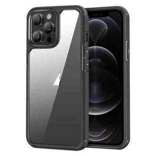 For iPhone 12 Pro Acrylic+TPU Transparent Shockproof Phone Case(Black)