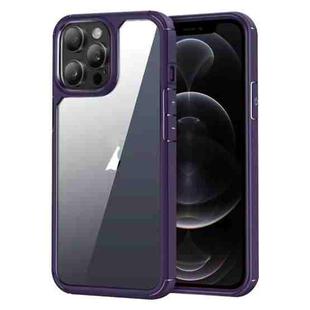 For iPhone 12 Pro Acrylic+TPU Transparent Shockproof Phone Case(Purple)