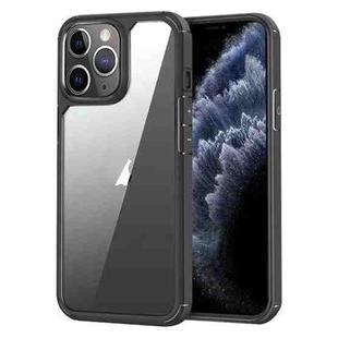For iPhone 11 Pro Max Acrylic+TPU Transparent Shockproof Phone Case(Black)
