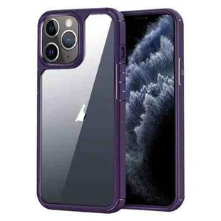 For iPhone 11 Pro Acrylic+TPU Transparent Shockproof Phone Case(Purple)