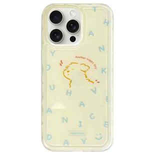 For iPhone 15 Pro Max Creative Edge Small Fresh Pattern TPU + PC Phone Case(Yellow)