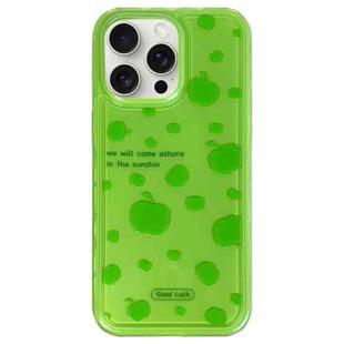 For iPhone 15 Pro Max Creative Edge Small Fresh Pattern TPU + PC Phone Case(Green)