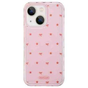 For iPhone 14 Creative Edge Small Fresh Pattern TPU + PC Phone Case(Pink)