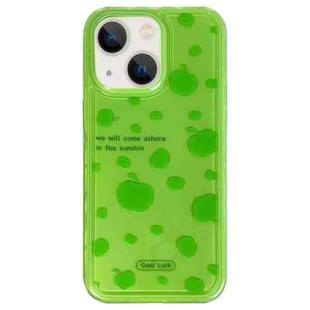 For iPhone 14 Creative Edge Small Fresh Pattern TPU + PC Phone Case(Green)