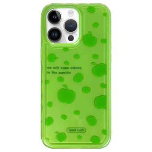 For iPhone 14 Pro Creative Edge Small Fresh Pattern TPU + PC Phone Case(Green)