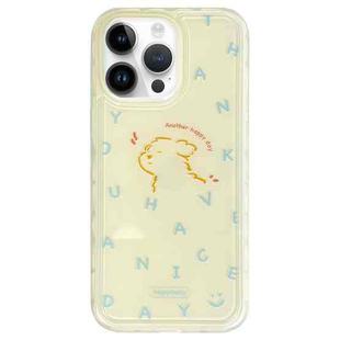 For iPhone 14 Pro Max Creative Edge Small Fresh Pattern TPU + PC Phone Case(Yellow)