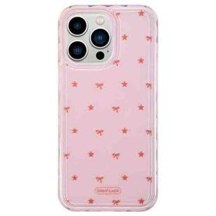 For iPhone 13 Pro Creative Edge Small Fresh Pattern TPU + PC Phone Case(Pink)