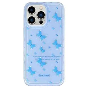 For iPhone 13 Pro Creative Edge Small Fresh Pattern TPU + PC Phone Case(Blue)