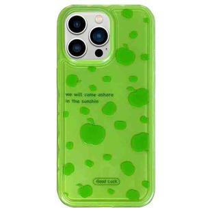 For iPhone 13 Pro Creative Edge Small Fresh Pattern TPU + PC Phone Case(Green)