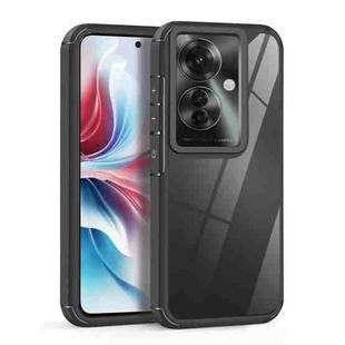 For OPPO F25 Pro 5G Acrylic+TPU Transparent Shockproof Phone Case(Black)