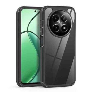 For Realme 12 5G Acrylic+TPU Transparent Shockproof Phone Case(Black)