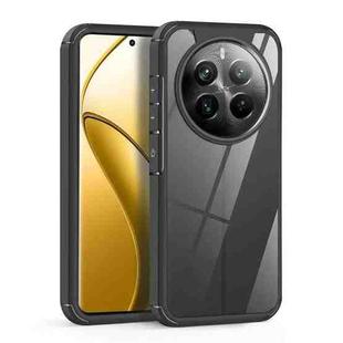 For Realme 12+ 5G Acrylic+TPU Transparent Shockproof Phone Case(Black)
