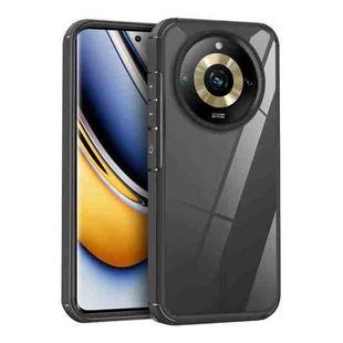 For Realme 11 Pro+ 5G Acrylic+TPU Transparent Shockproof Phone Case(Black)