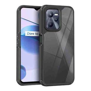 For Realme C35 Acrylic+TPU Transparent Shockproof Phone Case(Black)