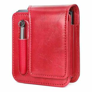 For Samsung Galaxy Z Flip 3 / 4 / 5 / 6 VIETAO Retro Thinking Series PU Shockproof Phone Bag, Without Pen(Red)