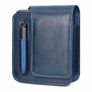 For Samsung Galaxy Z Flip 3 / 4 / 5 / 6 VIETAO Retro Thinking Series PU Shockproof Phone Bag, Without Pen(Blue)