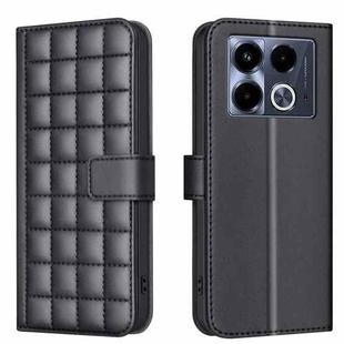 For Infinix Note 40 4G Square Texture Leather Phone Case(Black)