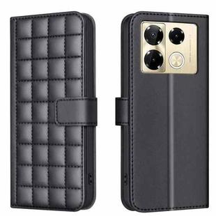 For Infinix Note 40 Pro 5G / 4G Square Texture Leather Phone Case(Black)