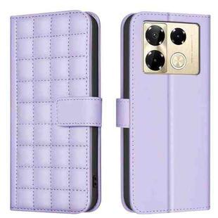 For Infinix Note 40 Pro+ 5G Square Texture Leather Phone Case(Purple)