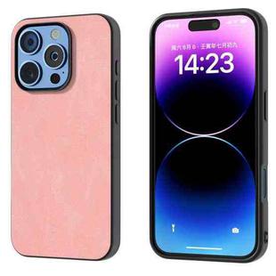 For iPhone 16 Pro Black Frame PU Leather Full Coverage Phone Case(Pink)