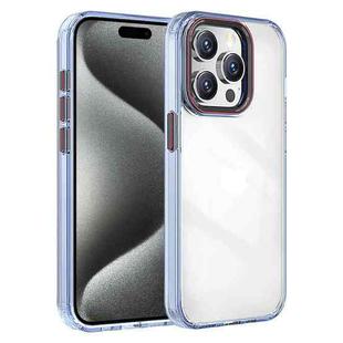 For iPhone 15 Pro Max Crystal TPU Hybrid PC Phone Case(Transparent Blue)
