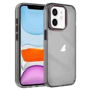 For iPhone 11 Crystal TPU Hybrid PC Phone Case(Transparent Black)