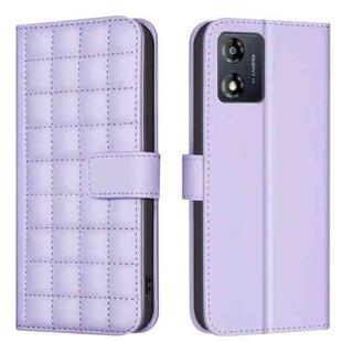 For Motorola Moto E13 4G Square Texture Leather Phone Case(Purple)