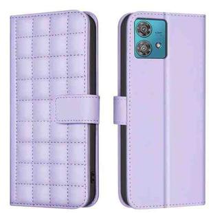 For Motorola Edge 40 Neo Square Texture Leather Phone Case(Purple)