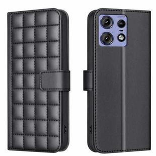 For Motorola Edge 50 Pro 5G Square Texture Leather Phone Case(Black)