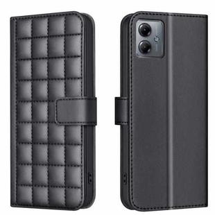 For Motorola Moto G14 4G / G54 5G EU Version Square Texture Leather Phone Case(Black)