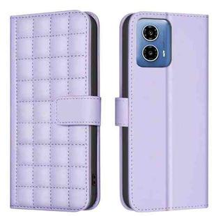 For Motorola Moto G34 5G Square Texture Leather Phone Case(Purple)