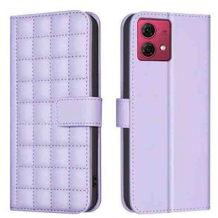 For Motorola Moto G84 5G Square Texture Leather Phone Case(Purple)