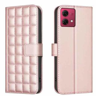 For Motorola Moto G84 5G Square Texture Leather Phone Case(Rose Gold)