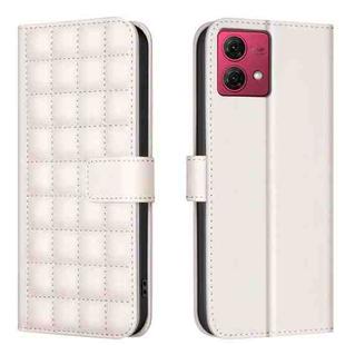 For Motorola Moto G84 5G Square Texture Leather Phone Case(Beige)