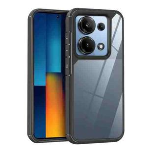For Redmi Note 13 Pro 4G Acrylic+TPU Transparent Shockproof Phone Case(Black)