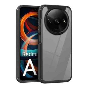 For Redmi A3 4G Acrylic+TPU Transparent Shockproof Phone Case(Black)