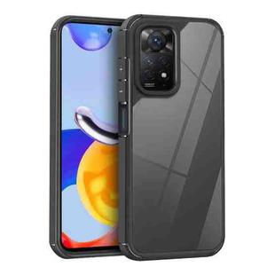 For Redmi Note 11E Pro 5G Acrylic+TPU Transparent Shockproof Phone Case(Black)