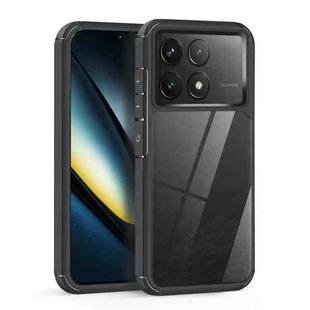 For Xiaomi Poco F6 Pro 5G Acrylic+TPU Transparent Shockproof Phone Case(Black)