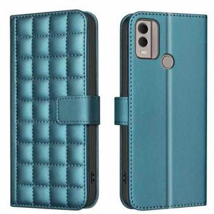 For Nokia C22 Square Texture Leather Phone Case(Green)