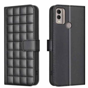 For Nokia C22 Square Texture Leather Phone Case(Black)