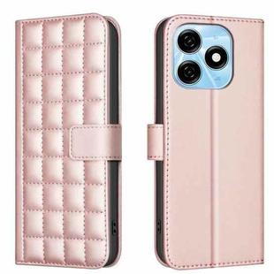 For Tecno Spark 20 Square Texture Leather Phone Case(Rose Gold)