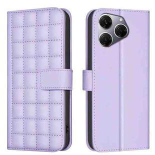 For Tecno Spark 20 Pro Square Texture Leather Phone Case(Purple)