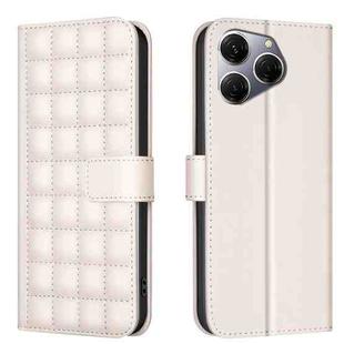 For Tecno Spark 20 Pro Square Texture Leather Phone Case(Beige)