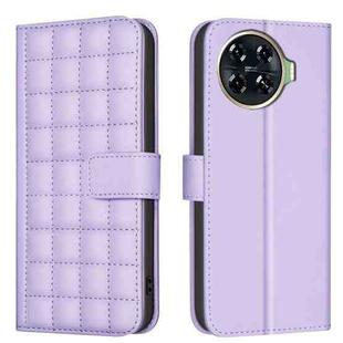 For Tecno Spark 20 Pro+ Square Texture Leather Phone Case(Purple)