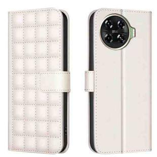 For Tecno Spark 20 Pro+ Square Texture Leather Phone Case(Beige)